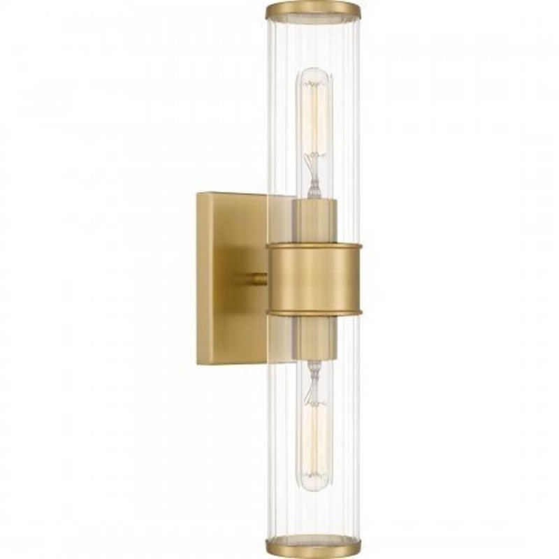 Quoizel QW16128AB Quoizel Wood Wall 2 lights aged brass Wall Sconce