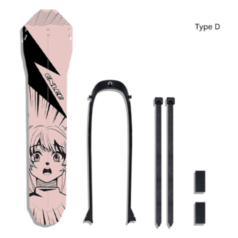 Style D Black and Pink Lightweight Bicycle Rear Mudguard – Adjustable PP5 Fender for MTB, Road & Folding Bikes (NOT for V-Brakes)