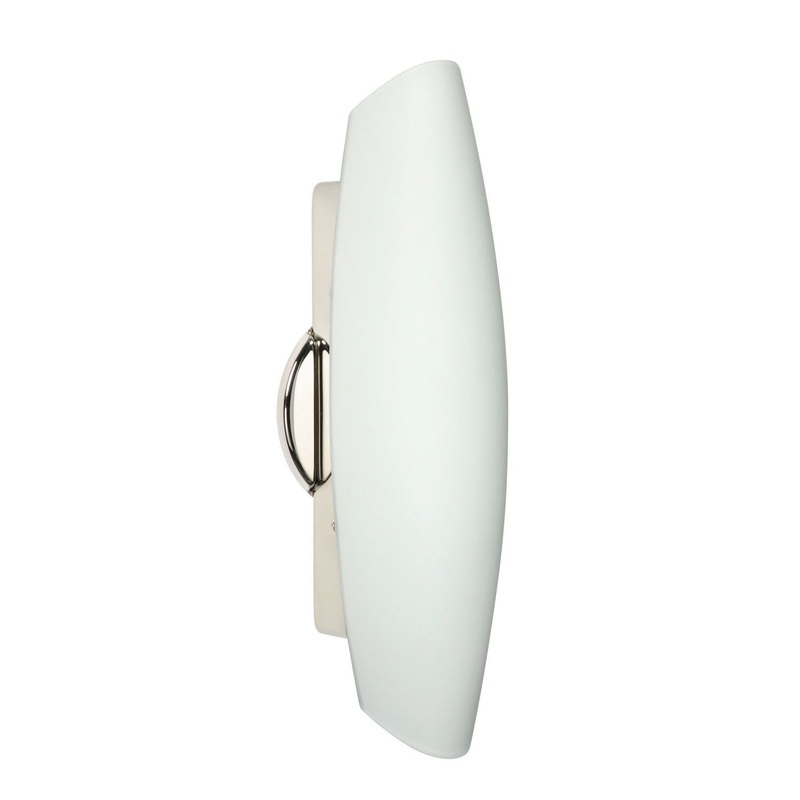 Two Light Wall Sconce from the Aero Collection in Polished Nickel Finish by Besa