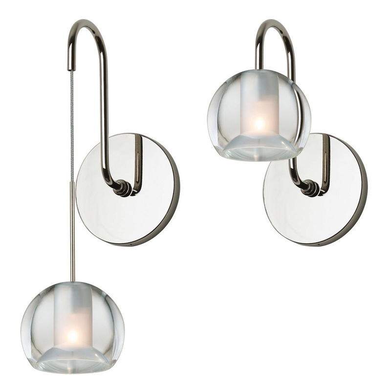 Wall Sconce from the Gracie Collection in Polished Nickel Finish by Stone Lighting