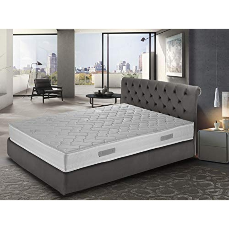 Baldiflex Emporio Materasso Matrimoniale 160×190 cm in Waterfoam Alto 22 cm, Rivestimento Aloe Bianca, Modello Prestige