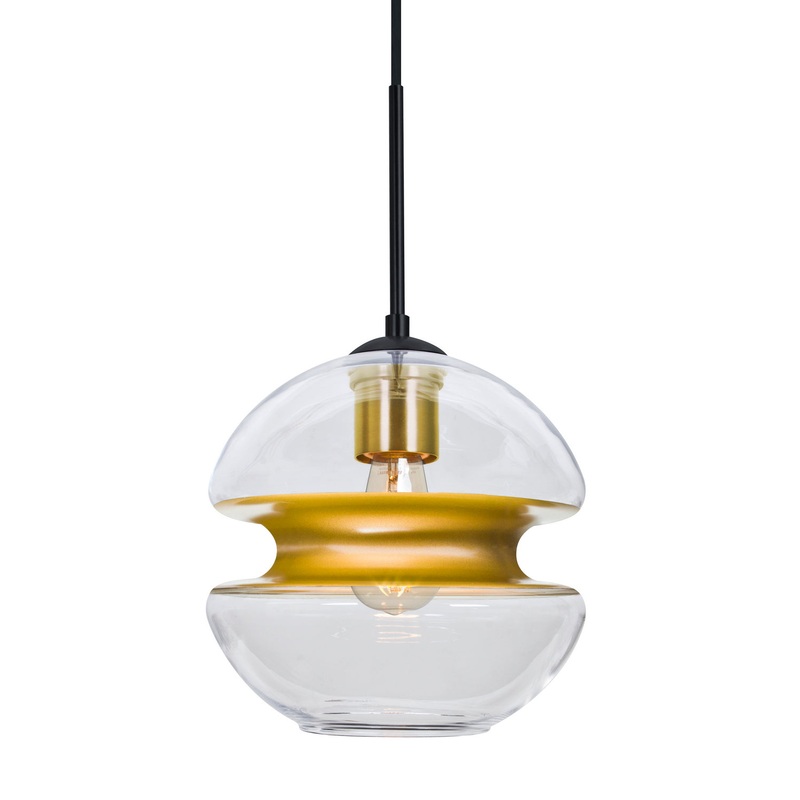Besa 1JT-HULA8GD-EDIL-BK Hula 8 One Light Pendant Black