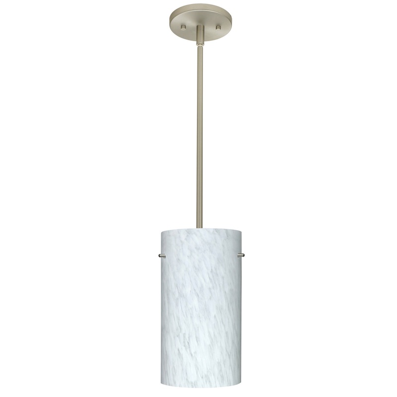 Besa 1TT-412019-LED-SN Tondo One Light Pendant Satin Nickel