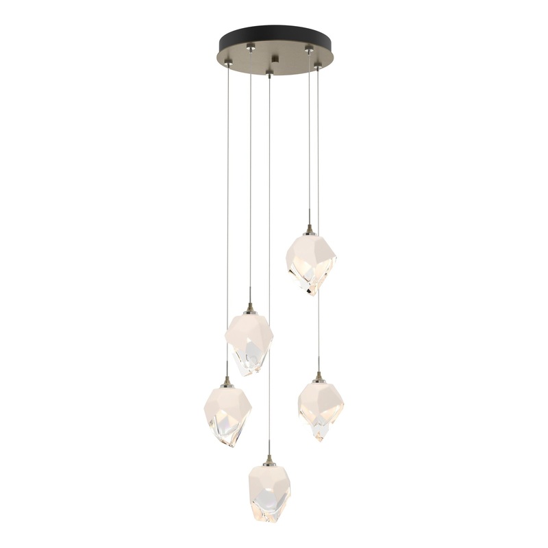 Chrysalis 5-Light Small Crystal Pendant Soft Gold White Crystal (WP)