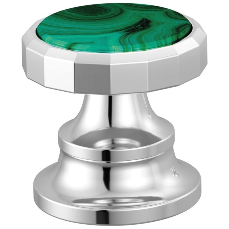 Handle Kit Beauclere 2 Wheel Polished Chrome/Malachite Inlay for Widespread Lavatory Faucet