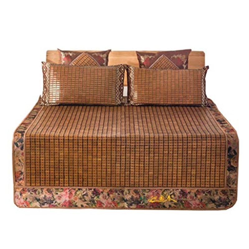 HKX Stuoia di bamb stuoia di bamb Cuscino stuoia Pieghevole stuoia Estiva stuoia Tatami Tappetino Yoga Morbido e Confortevole (Colore: Marrone, Dimensioni: 1 * 1,9 m)