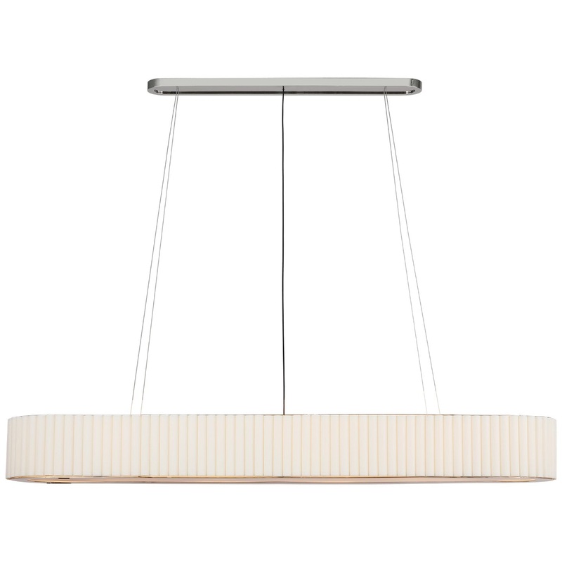 LED Linear Chandelier from the Palati Collection in Polished Nickel Finish by Visual Comfort Signature