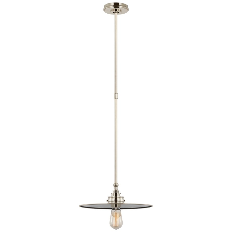 LED Pendant from the Parkington Collection in Polished Nickel Finish by Visual Comfort Signature