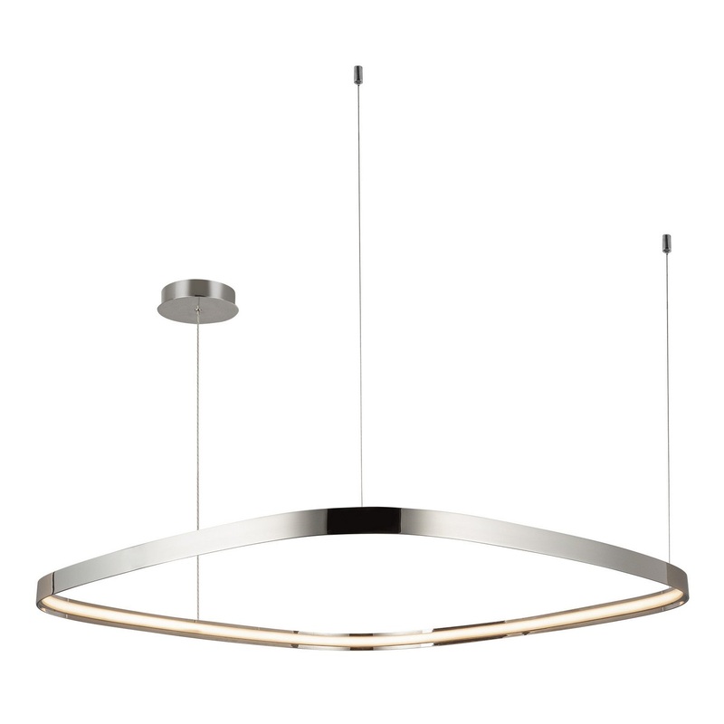 LED Pendant from the Yukon Collection in Polished Nickel Finish by Kuzco Lighting