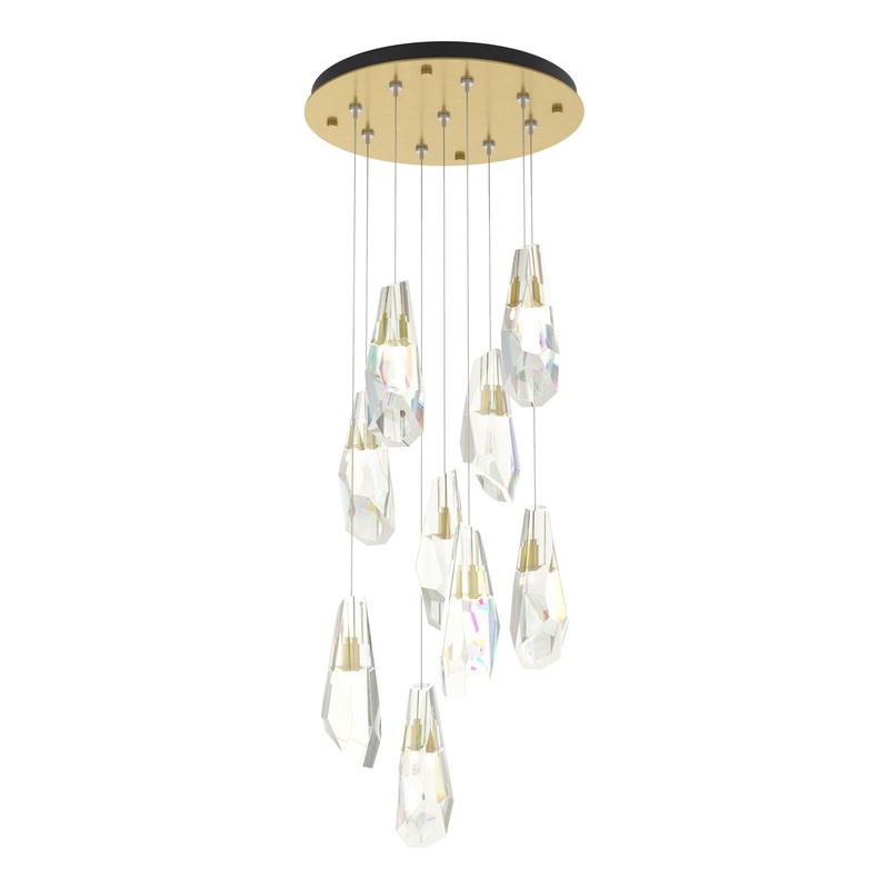 Luma 9-Light Large Crystal Pendant Modern Brass