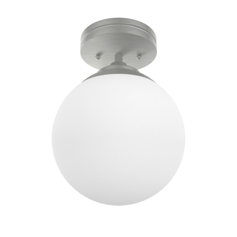 One Light Flush Mount from the Hepburn Collection in Brushed Nickel Finish by Hunter
