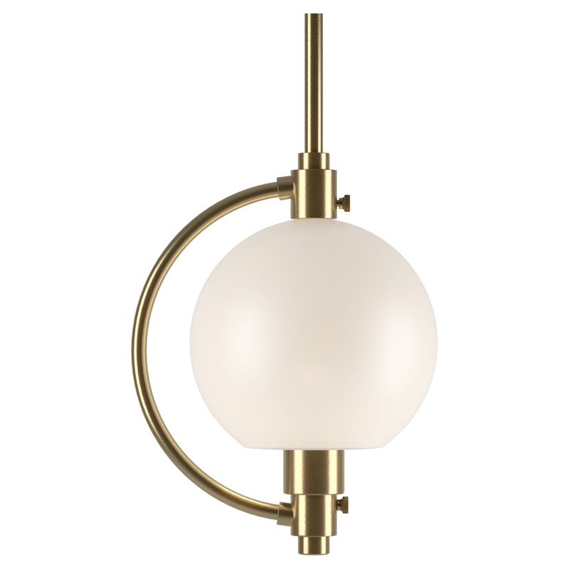 Pluto Mini Pendant Modern Brass Opal Glass (GG)