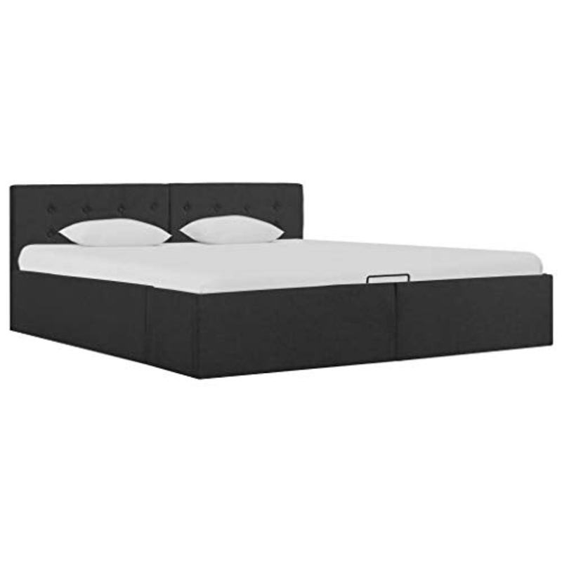 SKM Giroletto con Contenitore Grigio Scuro in Tessuto 160×200 cm