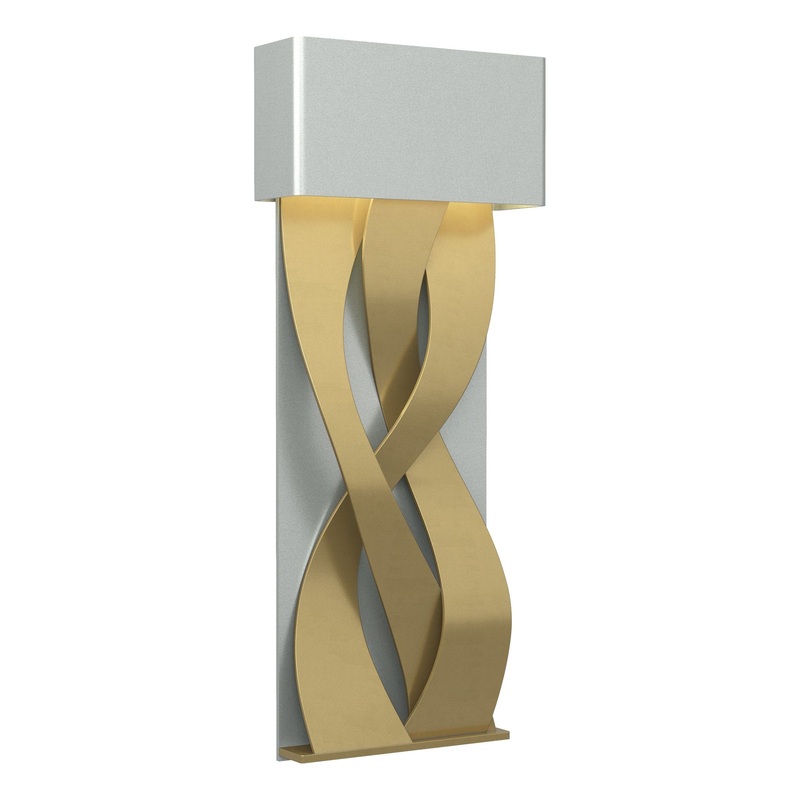 Tress Small LED Sconce Vintage Platinum Modern Brass