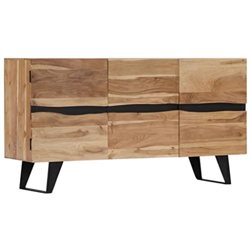 vidaXL Credenza 6 Scomparti Chiusi Resistente Stile Lineare Rustico Affidabile Solida Madia Buffet Mobile da Cucina Salotto Legno Massello di Acacia