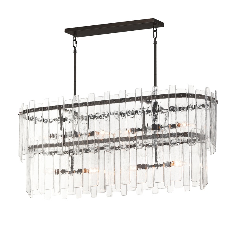 Warren 8-Light Linear Pendant Dark Bronze