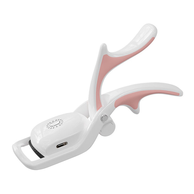 White USB Rechargeable Electric Heated Eyelash Curler – Lash Lift and Extension Tool