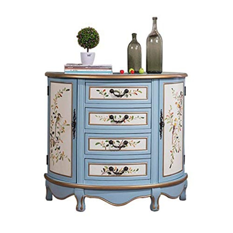 YLiansong-home Cassettiera in Piedi Gabinetto Governo di immagazzinaggio Armadio Accent Fianco del Mobile credenza con persiane Porte Multifunzione in Living Room Hallway credenza in Legno