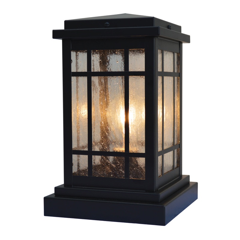 Arroyo AVC-6CS-BK Avenue One Light Column Mount Satin Black