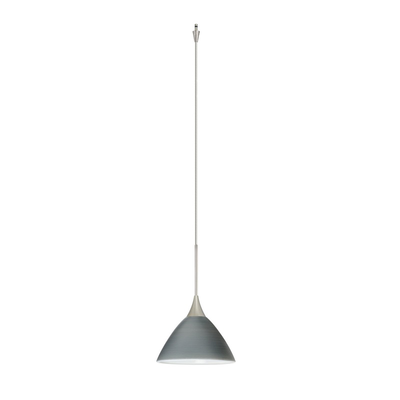 Besa XP-1743TN-SN Domi One Light Pendant Satin Nickel