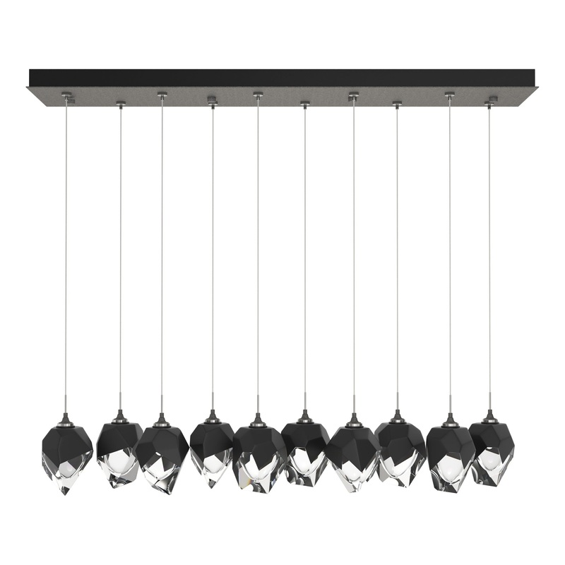 Chrysalis 10-Light Small Crystal Pendant Natural Iron Black Crystal (BP)