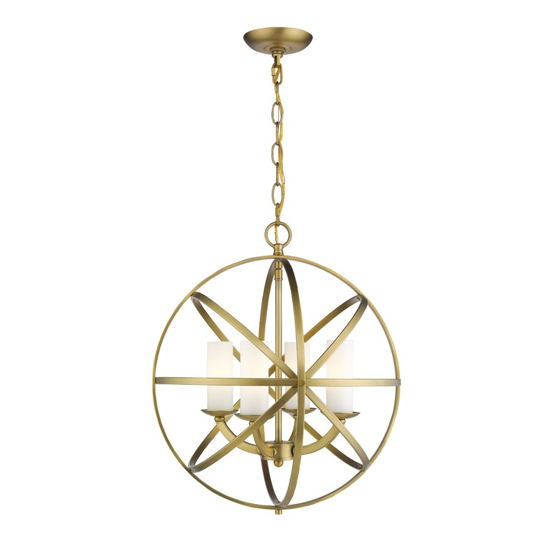 Four Light Wall Sconce from the Aranya Collection in Heirloom Brass Finish by Z-Lite