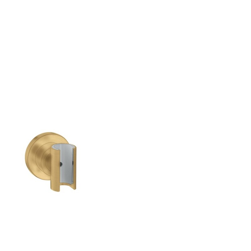 Handshower Holder Citterio Wall Mount Brushed Gold Optic 2-3/8L x 2-1/2W x 2-1/2H Inch Brass
