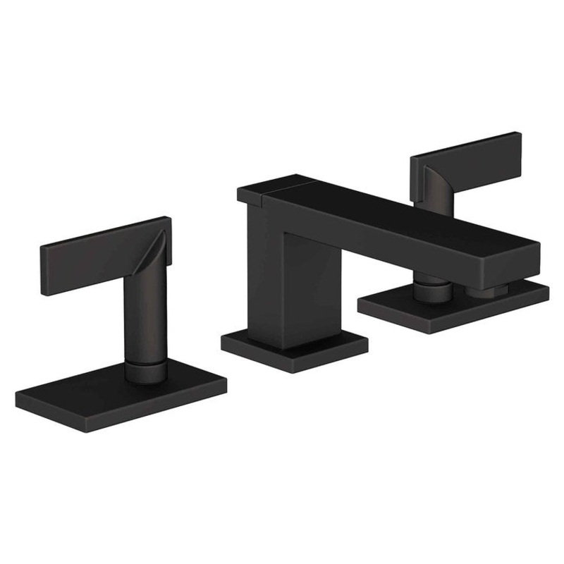 Lavatory Faucet Metro Widespread 8 to 20 Inch Spread 2 Lever ADA Flat Black 1.2 Gallons per Minute Brass Spout Height 2-1/2 Inch