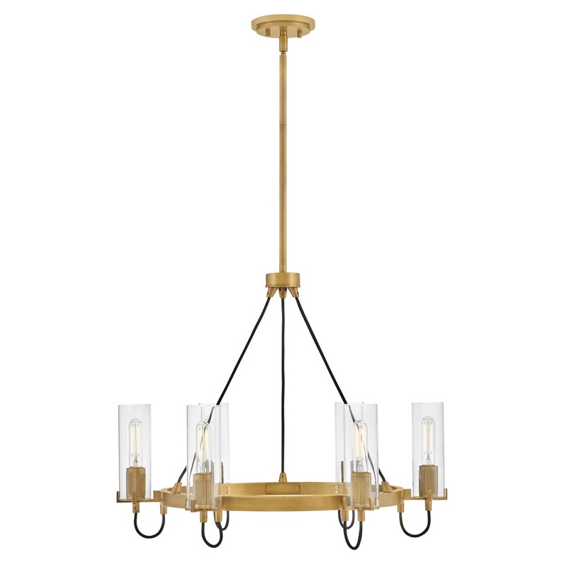 LED Chandelier from the Ryden Collection in Heritage Brass Finish by Hinkley