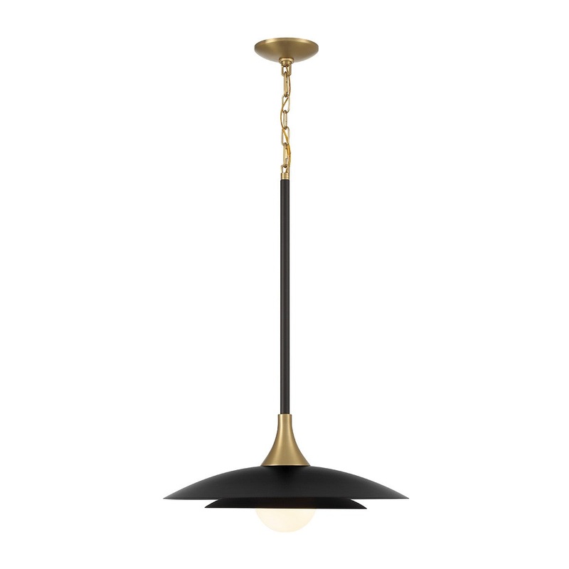 LED Pendant from the Welsh Collection in Black Finish by Eurofase