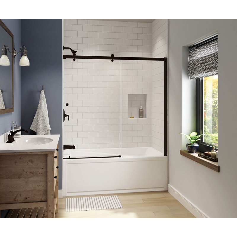 Luminescence Sliding TubDoor 56 -59 x 55 -57  in. 6 mm