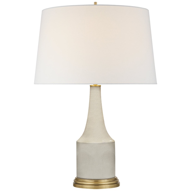 One Light Table Lamp from the Sawyer Collection in Tea Stain Crackle Finish by Visual Comfort Signature