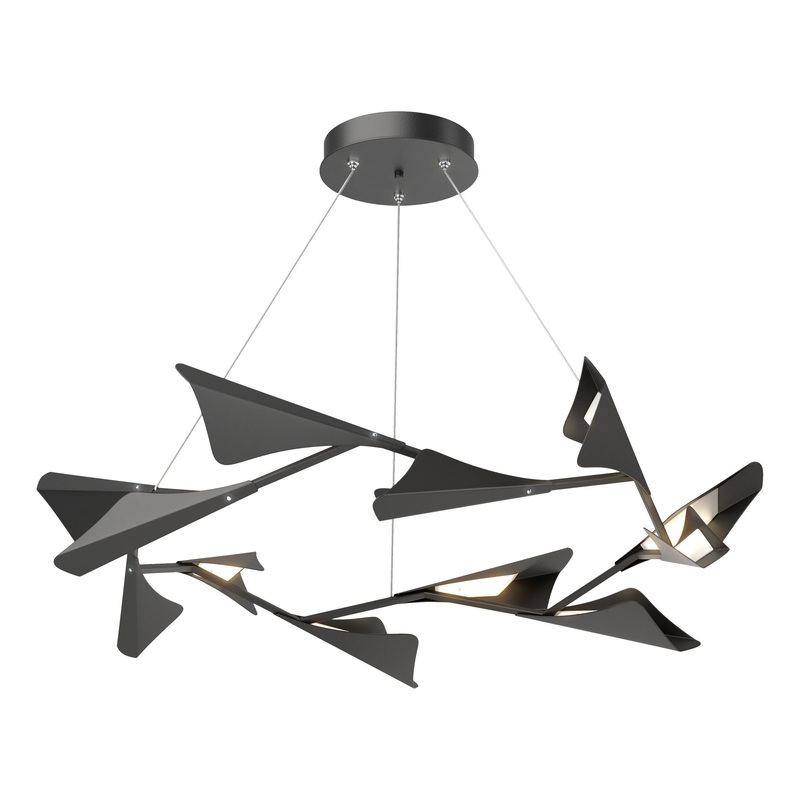 Plume 12-Light LED Pendant Black Black