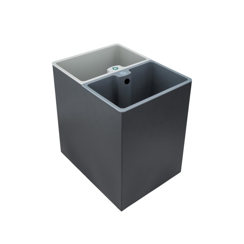Recycle Compartment Bin 7L + 7L – Black