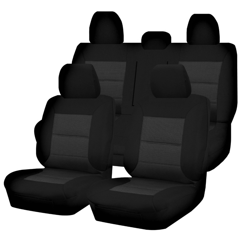 Seat Covers for MITSUBISHI TRITON FR MQ SERIES 01/2015 – ON DUAL CAB UTILITY FR BLACK PREMIUM