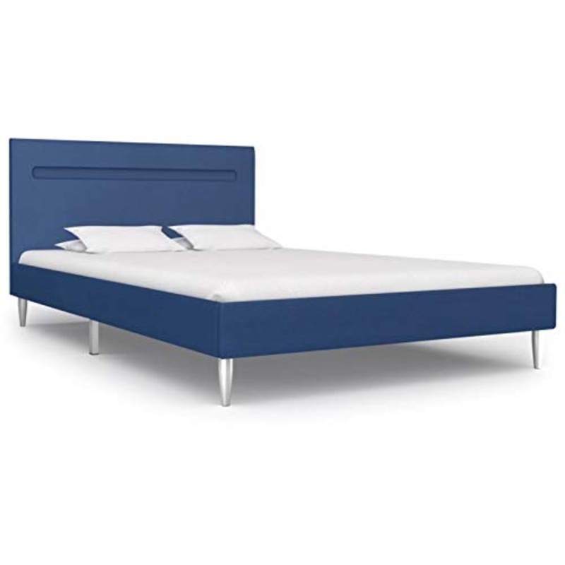 Tidyard Struttura Letto Singolo Moderno in Tessuto con Luci LED,Giroletto Singolo Moderno in Tessuto,Letto in Tessuto,Letto Moderno,Letto Singolo con Doghe 90×200 cm,Letto 1 Piazza e Mezza 120×200 cm