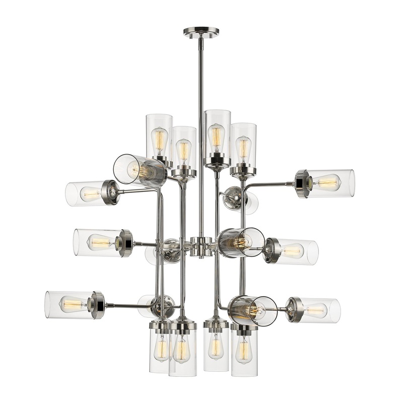20 Light Pendant from the Calliope Collection in Polished Nickel Finish by Z-Lite