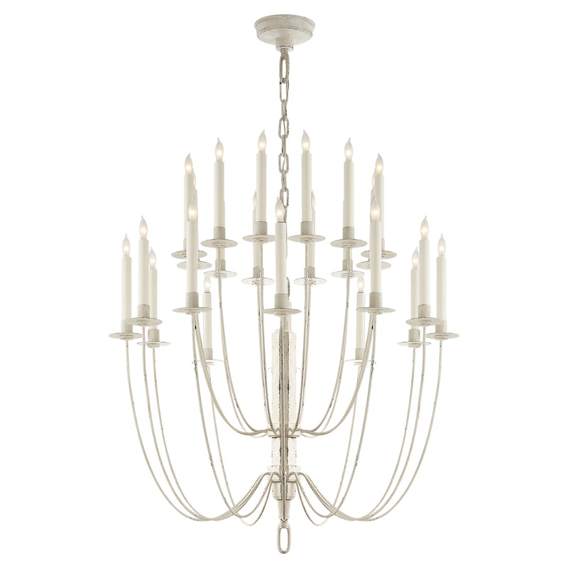 24 Light Chandelier from the Erika Collection in Belgian White Finish by Visual Comfort Signature