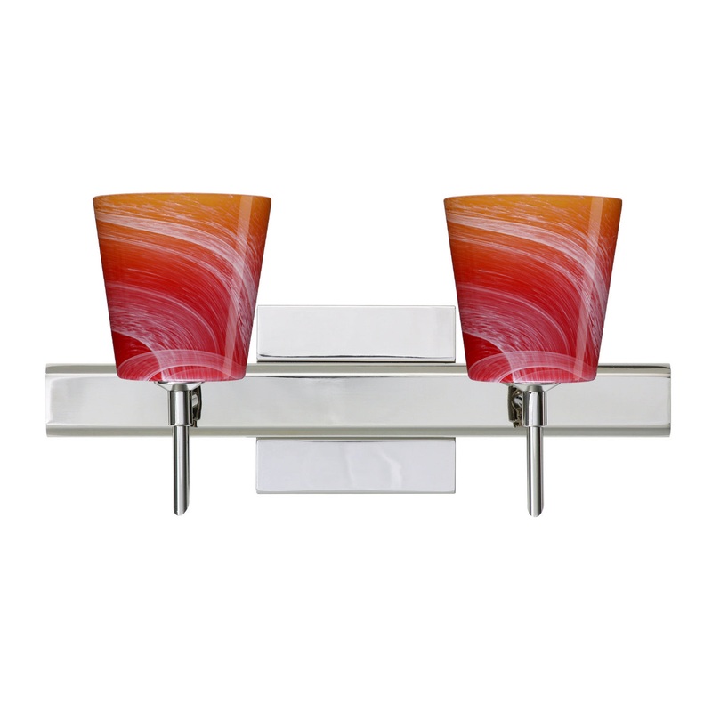 Besa 2SW-5131SL-CR-SQ Canto Two Light Wall Sconce Chrome (Discontinued)