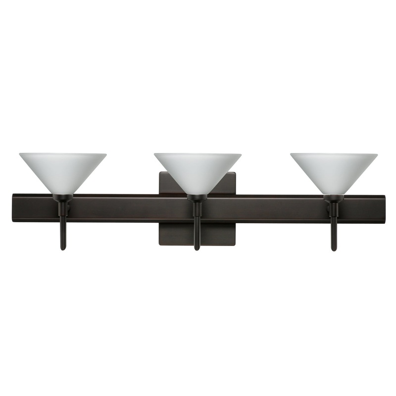 Besa 3SW-117607-BR-SQ Kona Three Light Wall Sconce Bronze