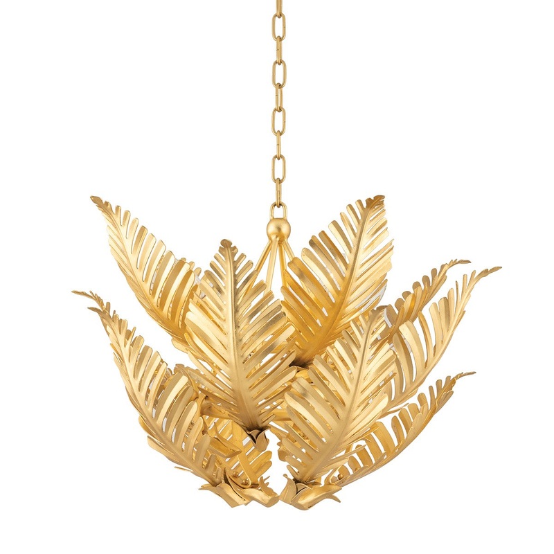 Corbett Lighting 317-48-GL Tropicale Eight Light Pendant Gold Leaf