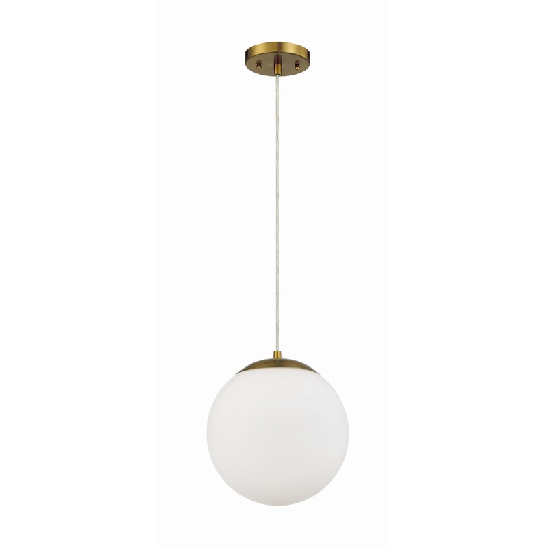Craftmade 56891-SB-WG Gaze One Light Pendant Satin Brass