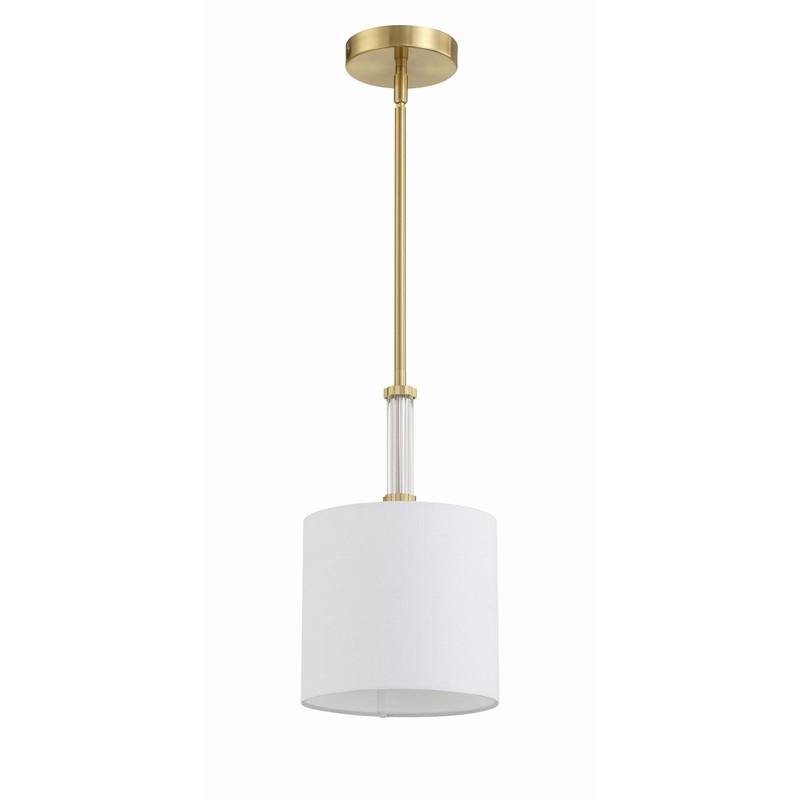 Craftmade 58291-SB Fortuna One Light Mini Pendant Satin Brass