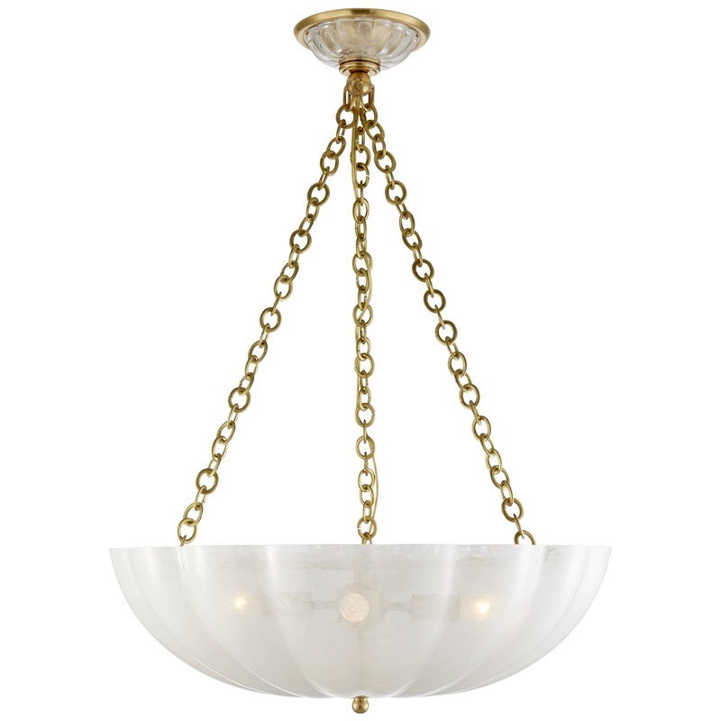 Four Light Chandelier from the Rosehill Collection in Hand-Rubbed Antique Brass Finish by Visual Comfort Signature