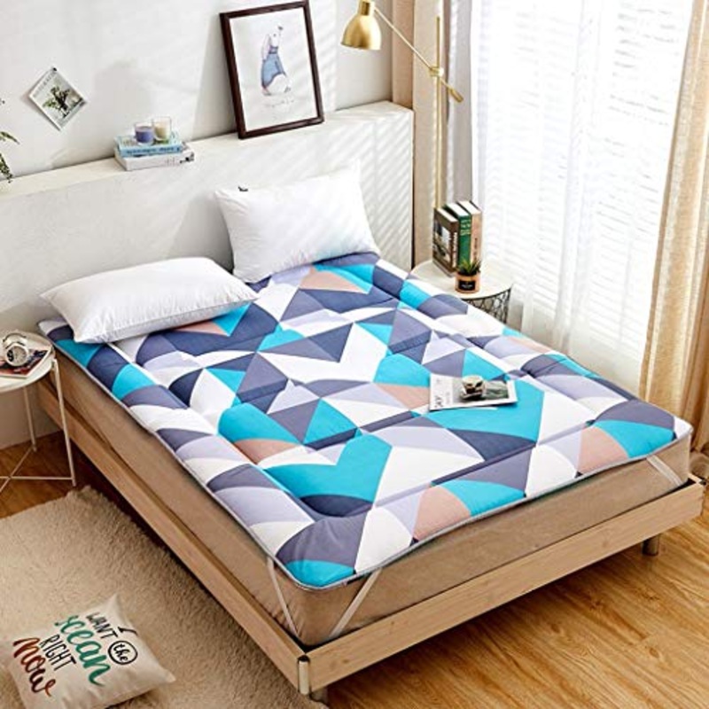 Huan Stile Giapponese Doppio Materasso Singolo, Pieghevole dormitorio, futon Piano Materasso, soffice e Traspirante Tatami Pieghevole futon Spessore 5 Centimetri (Size : 90X200CM)