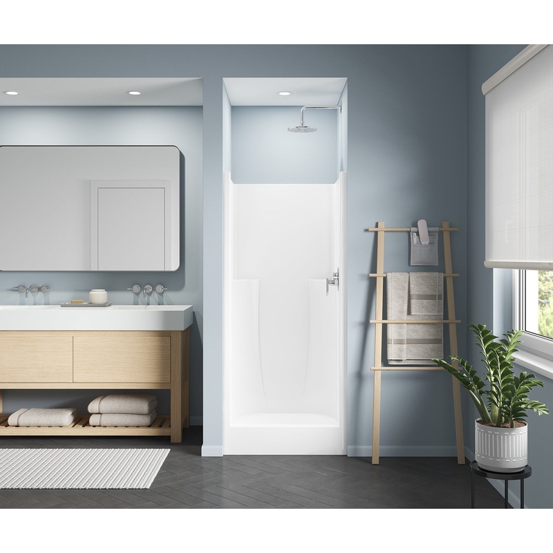 MAAX 103001-000-019 36S 36 x 34 AcrylX Alcove Center Drain One-Piece Shower in Thunder Grey