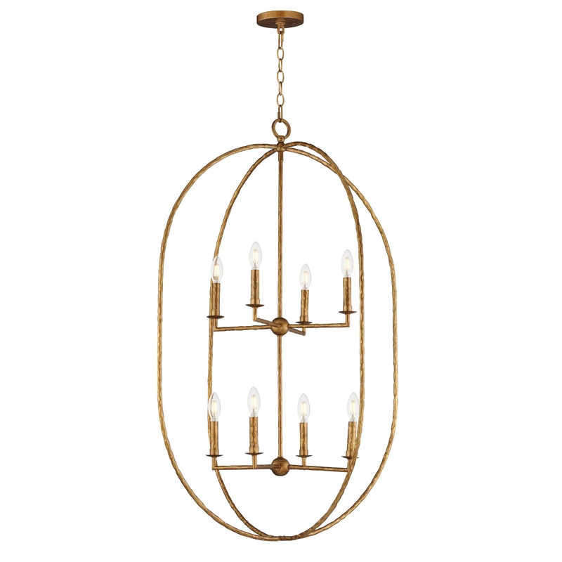 Martel 8-Light Pendant Etruscan Gold