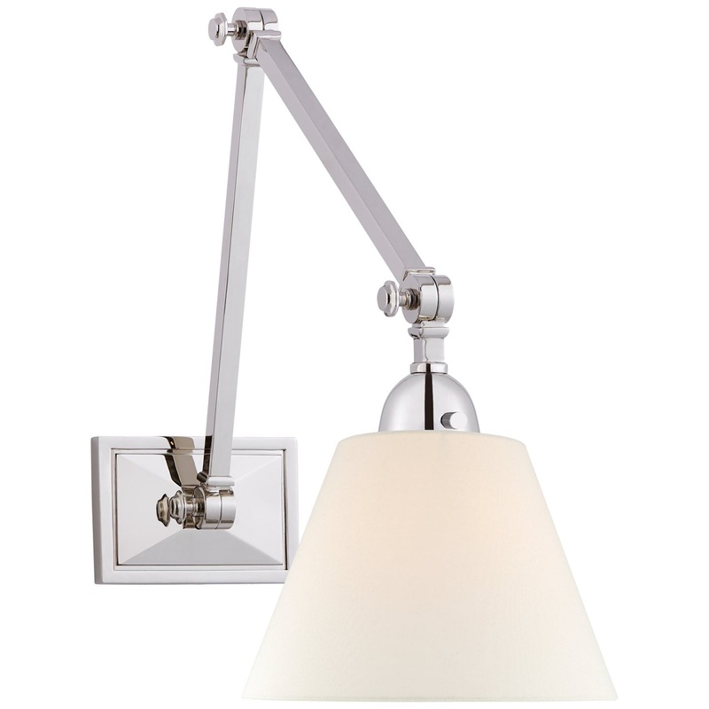 One Light Wall Sconce from the Jane Collection in Polished Nickel Finish by Visual Comfort Signature