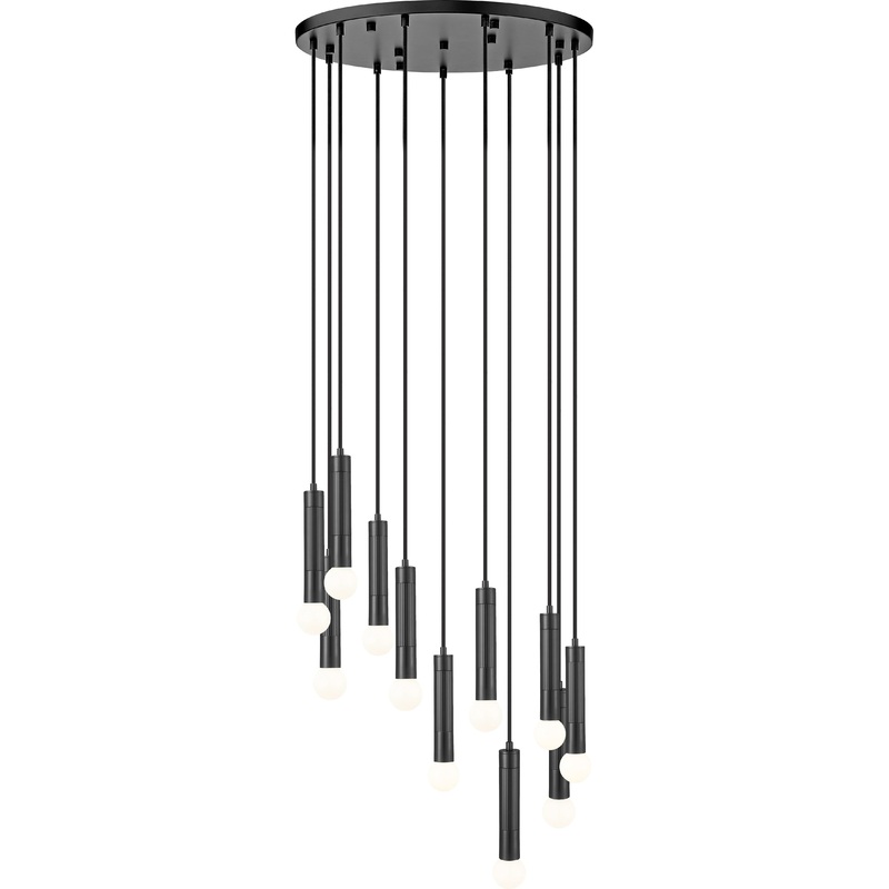 Stari 11-Light Chandelier Matte Black