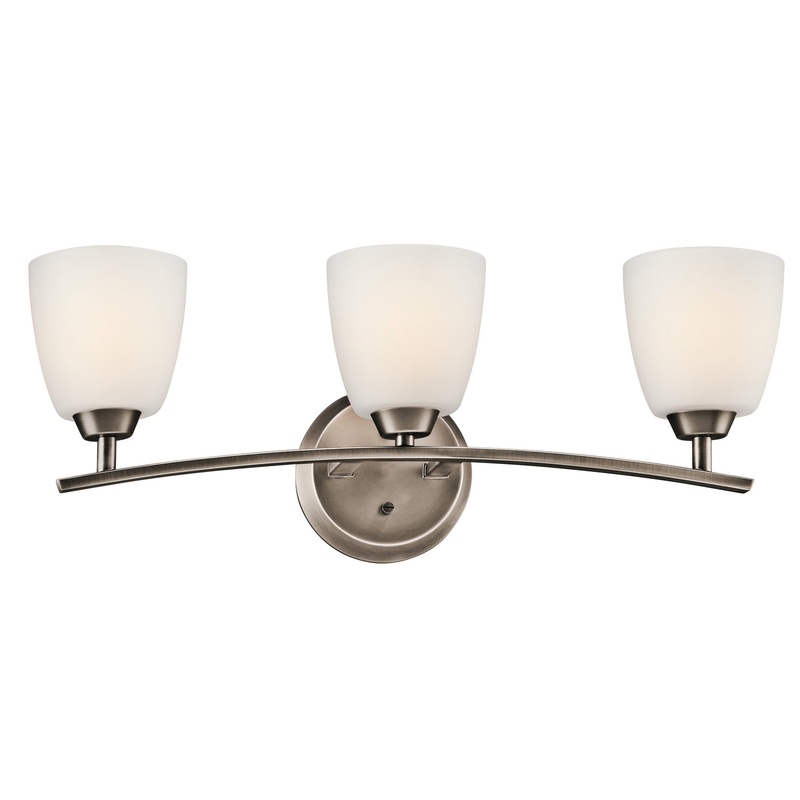 Three Light Bath from the Granby Collection in Brushed Pewter Finish by Kichler
